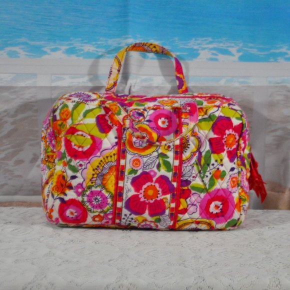 Vera Bradley Handbags - Vera Bradley Floral Handbag with Zipper Closure